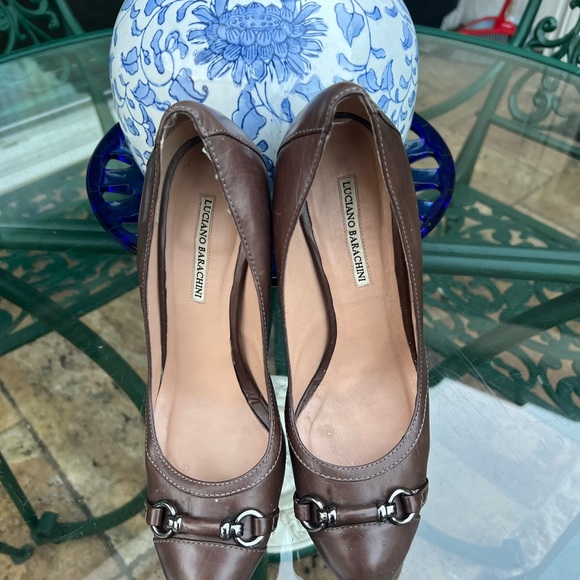 Brown platform high heel pumps - Picture 2 of 2